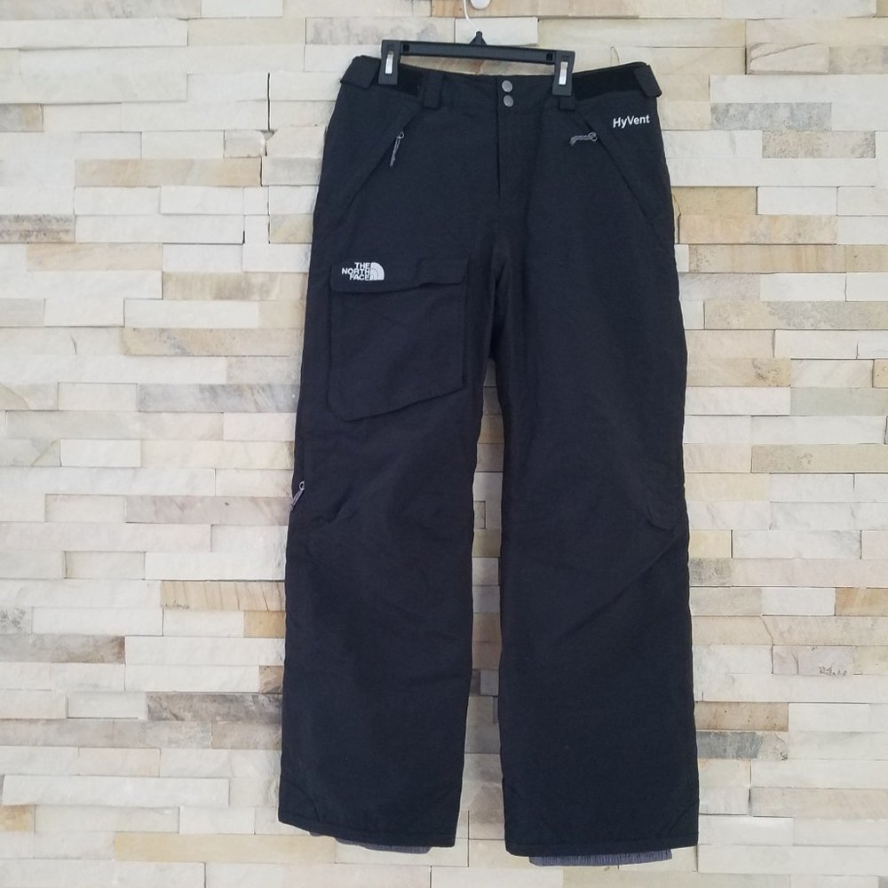 North Face Womens Snowboard Ski Snow Pants Small Snowsuit Black Winter Bibs Bib